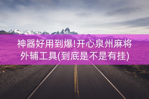 神器好用到爆!开心泉州麻将外辅工具(到底是不是有挂)