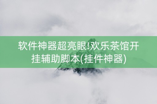 软件神器超亮眼!欢乐茶馆开挂辅助脚本(挂件神器)