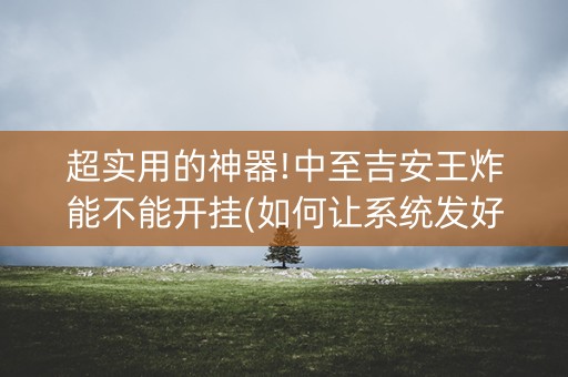 超实用的神器!中至吉安王炸能不能开挂(如何让系统发好牌)