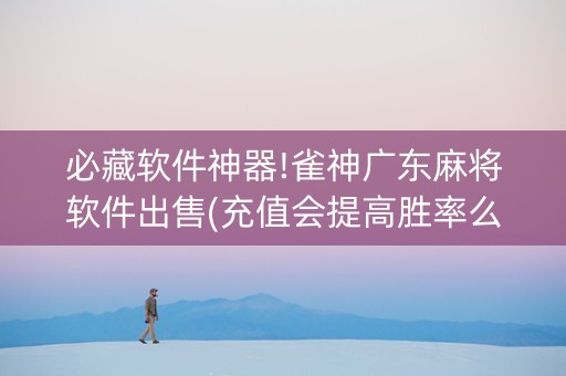 必藏软件神器!雀神广东麻将软件出售(充值会提高胜率么)