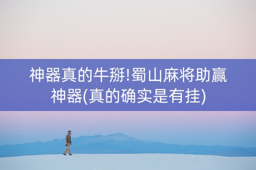 神器真的牛掰!蜀山麻将助赢神器(真的确实是有挂)