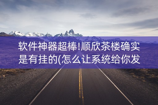 软件神器超棒!顺欣茶楼确实是有挂的(怎么让系统给你发好牌)
