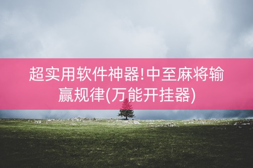 超实用软件神器!中至麻将输赢规律(万能开挂器)
