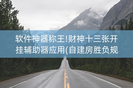 软件神器称王!财神十三张开挂辅助器应用(自建房胜负规律)