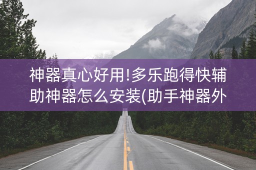 神器真心好用!多乐跑得快辅助神器怎么安装(助手神器外辅工具)