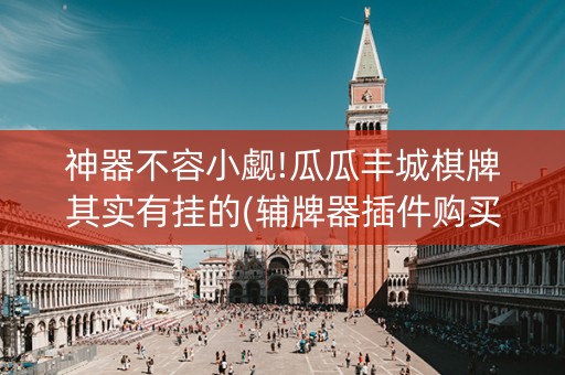 神器不容小觑!瓜瓜丰城棋牌其实有挂的(辅牌器插件购买)