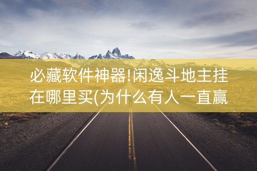 必藏软件神器!闲逸斗地主挂在哪里买(为什么有人一直赢)