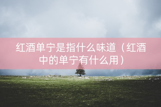 红酒单宁是指什么味道（红酒中的单宁有什么用）