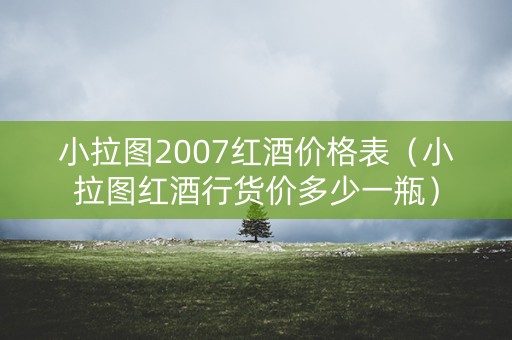 小拉图2007红酒价格表（小拉图红酒行货价多少一瓶）