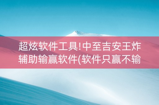超炫软件工具!中至吉安王炸辅助输赢软件(软件只赢不输)