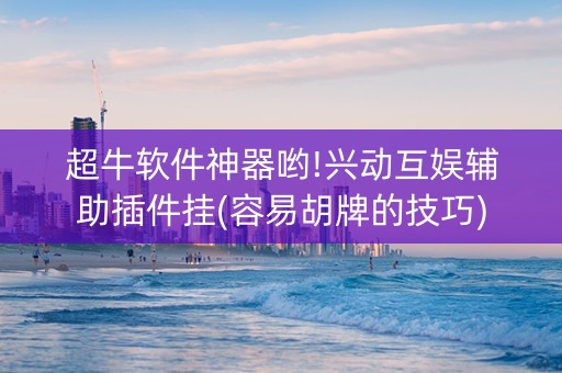 超牛软件神器哟!兴动互娱辅助插件挂(容易胡牌的技巧)