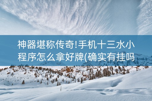 神器堪称传奇!手机十三水小程序怎么拿好牌(确实有挂吗)