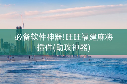 必备软件神器!旺旺福建麻将插件(助攻神器)