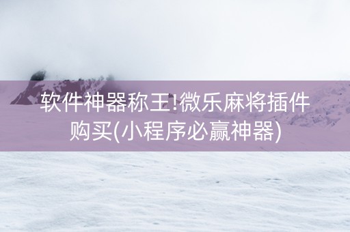 软件神器称王!微乐麻将插件购买(小程序必赢神器)