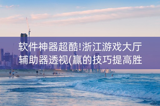 软件神器超酷!浙江游戏大厅辅助器透视(赢的技巧提高胜率)