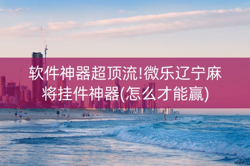 软件神器超顶流!微乐辽宁麻将挂件神器(怎么才能赢)