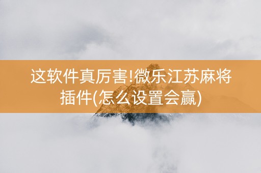 这软件真厉害!微乐江苏麻将插件(怎么设置会赢)