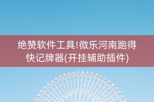 绝赞软件工具!微乐河南跑得快记牌器(开挂辅助插件)