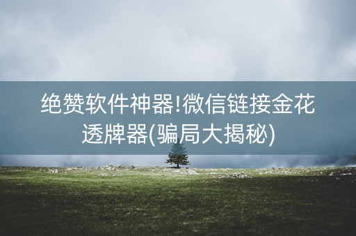 绝赞软件神器!微信链接金花透牌器(骗局大揭秘)