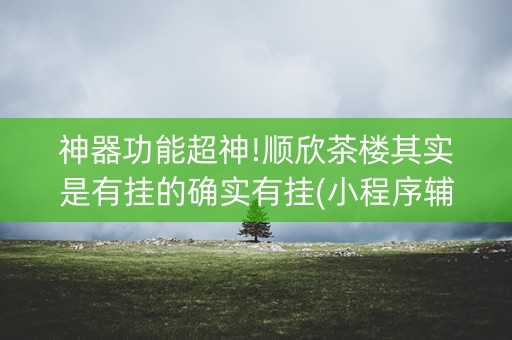 神器功能超神!顺欣茶楼其实是有挂的确实有挂(小程序辅助软件)