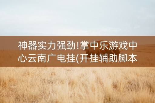 神器实力强劲!掌中乐游戏中心云南广电挂(开挂辅助脚本)
