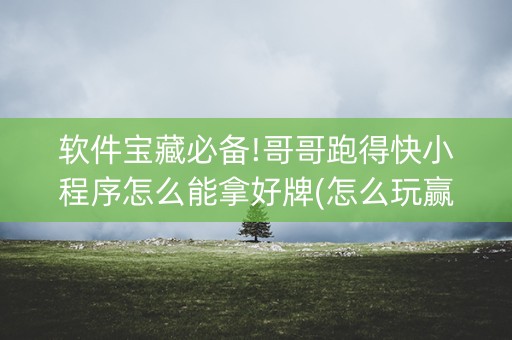 软件宝藏必备!哥哥跑得快小程序怎么能拿好牌(怎么玩赢几率大)