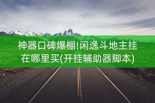 神器口碑爆棚!闲逸斗地主挂在哪里买(开挂辅助器脚本)