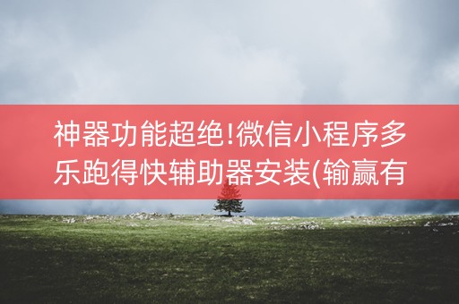 神器功能超绝!微信小程序多乐跑得快辅助器安装(输赢有什么规律)