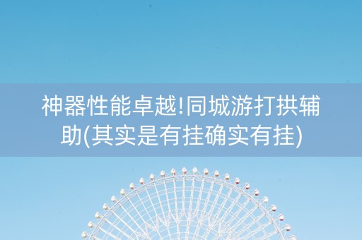 神器性能卓越!同城游打拱辅助(其实是有挂确实有挂)