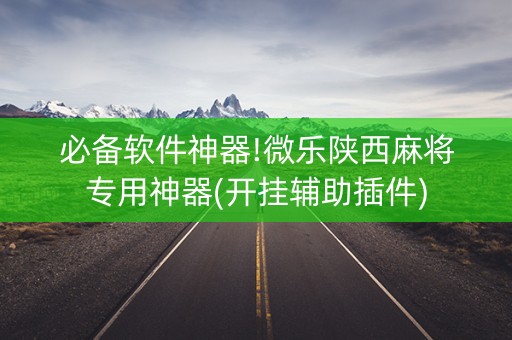 必备软件神器!微乐陕西麻将专用神器(开挂辅助插件)