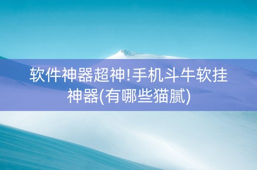 软件神器超神!手机斗牛软挂神器(有哪些猫腻)