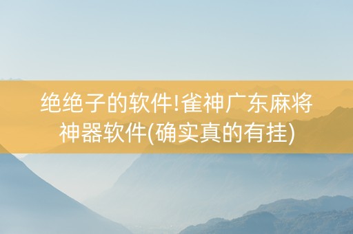 绝绝子的软件!雀神广东麻将神器软件(确实真的有挂)