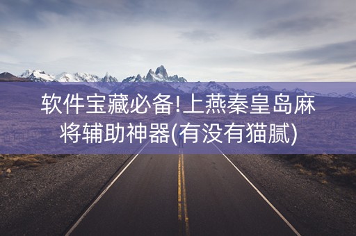 软件宝藏必备!上燕秦皇岛麻将辅助神器(有没有猫腻)
