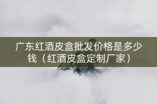 广东红酒皮盒批发价格是多少钱（红酒皮盒定制厂家）