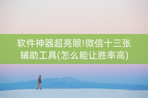 软件神器超亮眼!微信十三张辅助工具(怎么能让胜率高)