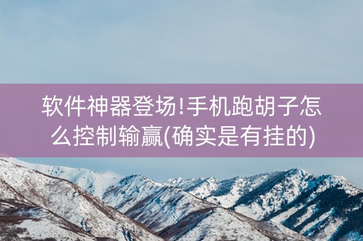 软件神器登场!手机跑胡子怎么控制输赢(确实是有挂的)