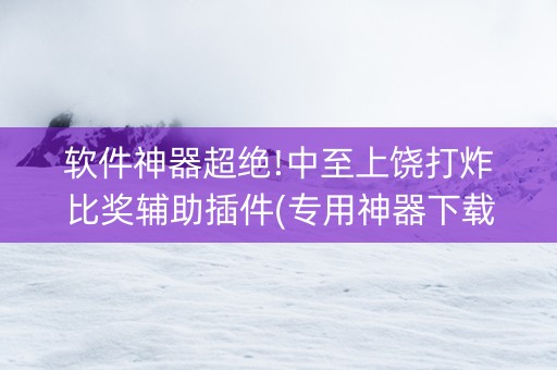 软件神器超绝!中至上饶打炸比奖辅助插件(专用神器下载)