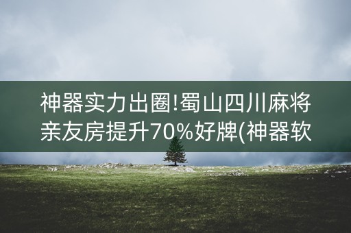 神器实力出圈!蜀山四川麻将亲友房提升70%好牌(神器软件)