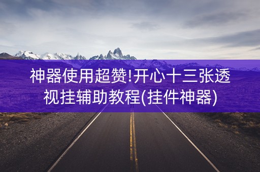 神器使用超赞!开心十三张透视挂辅助教程(挂件神器)