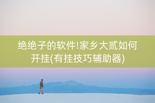 绝绝子的软件!家乡大贰如何开挂(有挂技巧辅助器)