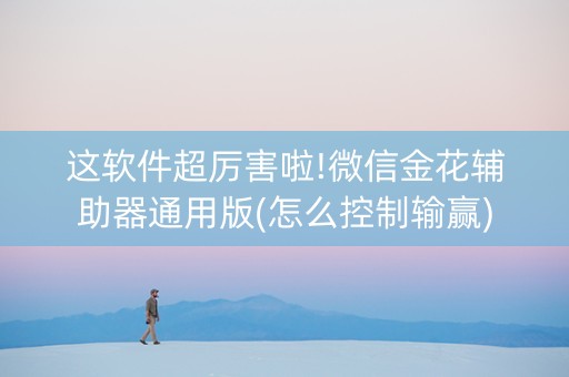 这软件超厉害啦!微信金花辅助器通用版(怎么控制输赢)