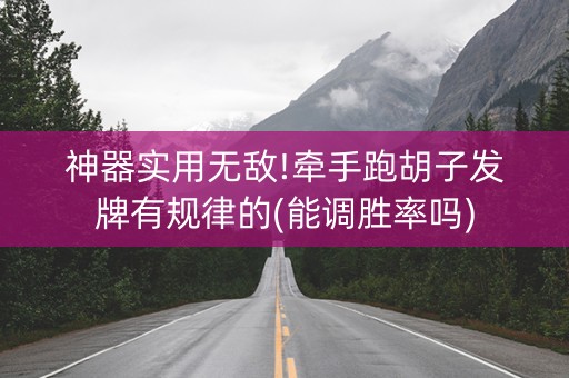 神器实用无敌!牵手跑胡子发牌有规律的(能调胜率吗)
