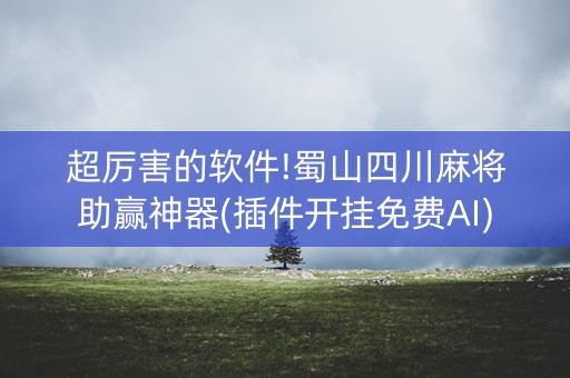 超厉害的软件!蜀山四川麻将助赢神器(插件开挂免费AI)