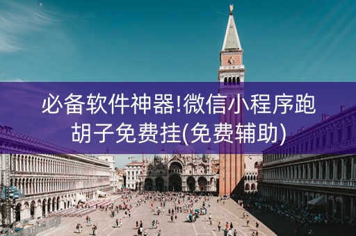 必备软件神器!微信小程序跑胡子免费挂(免费辅助)