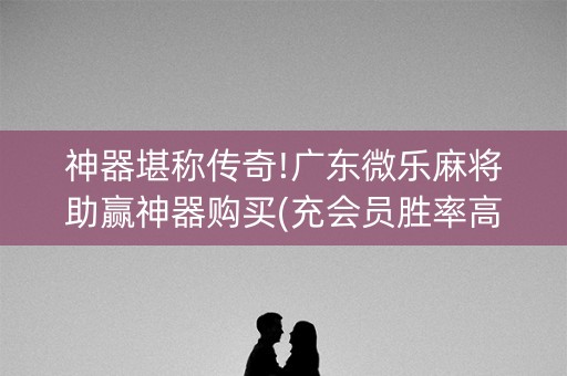神器堪称传奇!广东微乐麻将助赢神器购买(充会员胜率高)