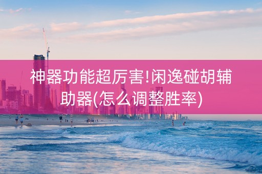 神器功能超厉害!闲逸碰胡辅助器(怎么调整胜率)