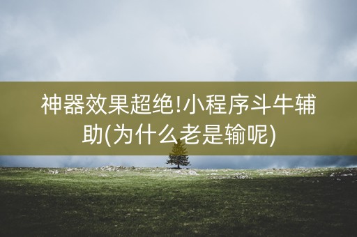 神器效果超绝!小程序斗牛辅助(为什么老是输呢)
