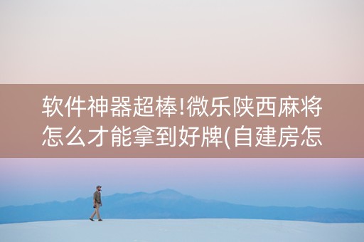 软件神器超棒!微乐陕西麻将怎么才能拿到好牌(自建房怎么赢)