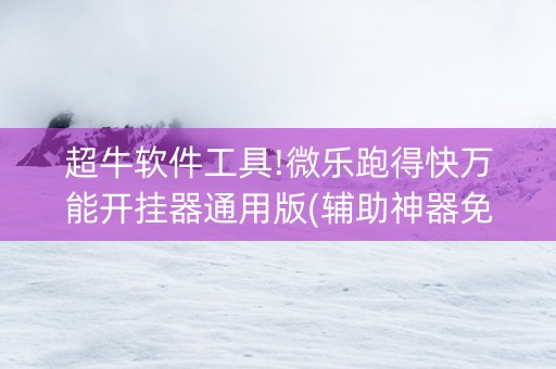 超牛软件工具!微乐跑得快万能开挂器通用版(辅助神器免费)