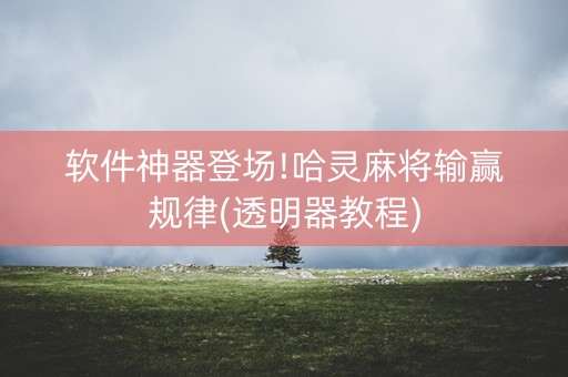 软件神器登场!哈灵麻将输赢规律(透明器教程)
